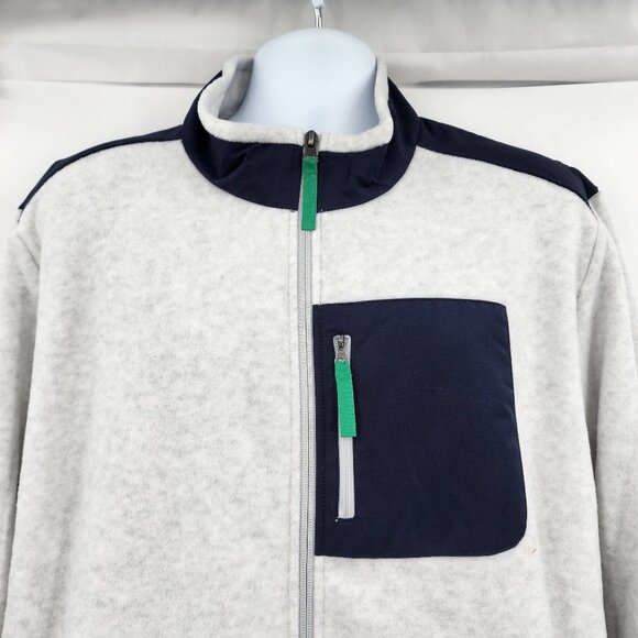 AE Men's Gray & Navy Full-Zip Polar Fleece Jacket XXL NWT - Picture 5 of 9